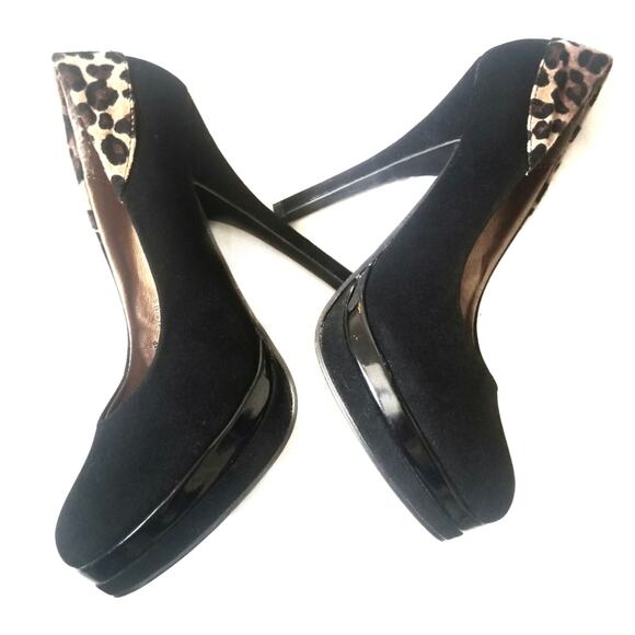 Shoedazzle | Primp Leopard Print Suede Heels - Picture 4 of 8